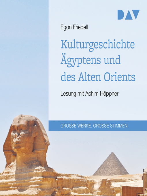Title details for Kulturgeschichte Ägyptens und des Alten Orients by Egon Friedell - Wait list